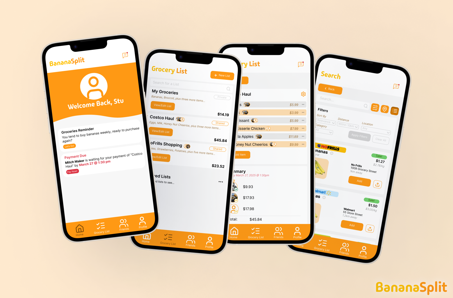 Banana Split App Design